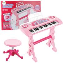 Elektroninis pianinas vaikams 37 klavišai rožinis