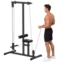 Traukos treniruoklis Homcom 107x120x190cm., juodos/sidabrinės spalvos