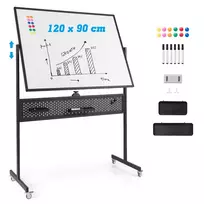 Magnetinė lenta 126x54x180cm., baltos/juodos spalvos