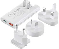 Choetech PD6011 65W GaN Ultra USB-C + USB-A Wall Charger – White