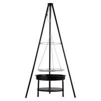 Laužavietė su trikoju stovu ir pakeliamomis grotelėmis, 145 cm