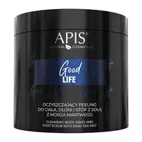 Apis - Good Life - Valomasis Kūno, Rankų ir Pėdų Šveitiklis su Negyvosios Jūros Druska - 700g