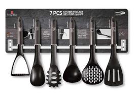 Prekė su pažeista pakuote. Virtuvės reikmenų rinkinys Berlinger Haus Carbon Pro BH-6330, 32 cm, juoda sp./pilka sp., 6 vnt.