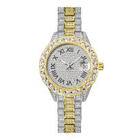 Women's European and American Fashion Diamond Waterproof Calendar Full Diamond Surface Luminous Women's Quartz Watch