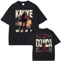 Rapper Kanye West Donda Double Sided Print T-shirts Men's Fashion T Shirts Summer Tshirt Men Hip Hop Vintage Oversized T Shirts S juoda