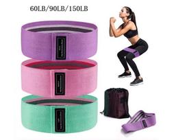 3Pcs Fabric Resistance Hip Booty Bands Glute Thigh Elastic Workout Squat Circle Stretch Fitness Strips Loops Yoga Gym Equipment