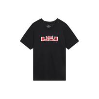 Nike Dri-Fit Lebron Rankomis Dažytas Karūnos Liūto Spaudinys Krepšinio Trumpomis Rankovėmis Marškinėliai Vyriški Viršutiniai Drabužiai Juodi DR1292-010 S