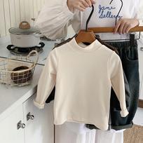 Kino Winter Boys' Korean Style Versatile Half High-Neck Base Layer Top 90 cm smėlis