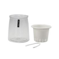 New Self Watering Lazy Plant Pot Including Liner Resin Hydroponic Planter Garden Supplies Potted Flower Pot skaidri