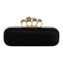Alexander McQueen Keturženklis Audinio Sankabukas Moteriškas sankabukas Juodas 554184-F140O-1000 Basic Set (Bag+Dust Bag)