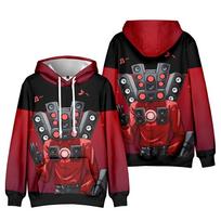 Skibidi Tualeto Hoody Megztinis moterims vyrams Hoody Megztinis Marškinėliai Šaunus Unisex su gobtuvu L black