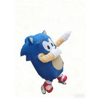 Žaidimo personažas Sonicas Animacinis pagrindinis veikėjas pripučiamas kostiumas Helovino Cosplay Gimtadienio ir Helovino Šventės Pripučiamas Persirengimas height100CM-120CM mėlyna