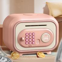 Money Box Bank Safe Box Password Lock ATM Savings Box Children Money Boxes  for Coins Cash rožinė