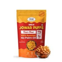 NIHKAN Skrudinti Aukšto Proteino Jowar Pūstukai - Peri-Peri Skonio | Sveiki Paruošti Valgyti 100% Sorų Užkandžiai | Be Ryžių Kruopų, Be Kviečių Miltų, Be Palmių Aliejaus, Be p