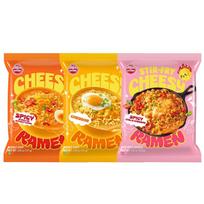 OTOKI Sūrio Ramen Korėjietiško stiliaus greitai paruošiami makaronai Kelioninis pakelis Aštrūs, Čederio ir Aštrūs su čili-čederio skoniu 342g pakuotė (3 rinkinys) | Autentiškas korėjietiškas Ra