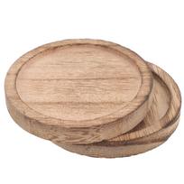 2 vnt. Stovo Dekoracija Žvakės Aksesuarai Medinis Žvakidės Amatai Kavos Puodelio Padėkliukai Laikikliai 6.5x6.5cm