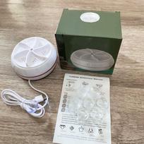 Nešiojama mini skalbimo mašina su USB jungtimi, turbo burbulų, rotacinė, lengva, apatinių ir kojinių valymui tinginiams