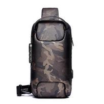 WEIXIER 9530 Vyriška Oksfordo audinio krūtinės krepšys Anti-theft Crossbody krepšys Sportinis kuprinė Camouflage