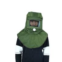 Heavy-Duty Green Sandblasting Suit with Helmet