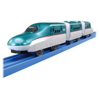 Takara Tomy E5 serijos Shinkansen traukinuko žaislas nuo 3 metų, atitinka žaislų saugos standartus ir turi ST ženklą  Plarail ES-02 Hayabusa  iki. sertifikuota.