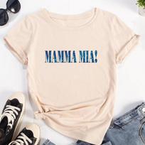 Mamma Mia marškinėliai Moteriški gatvės stiliaus grafiniai anime marškinėliai moteriški Harajuku Y2K japoniški drabužiai S