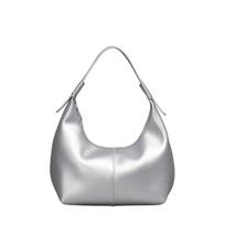 Korean Style PU Dumpling Bag Solid Color French Style Handbag Lichee Pattern Shoulder Bag  Shopping sidabras