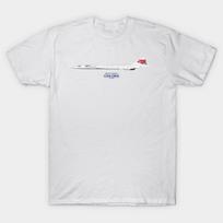 Men Black Print T-shirt British Airways Concorde 1997 To 2003 No-Cut Transfer Paper Print Cotton Tshirt XL balta