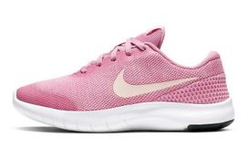 Nike Flex Experience RN 7 Cushioning Abrasion Resistant Breathable Low top Kids' Running Shoes Pink White Teenagers 943287-601 38.5