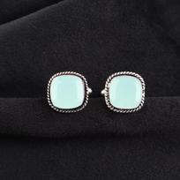 Aqua Chalcedono brangakmenio 925 svarų sterlingų sidabro papuošalai Rankų darbo sąsagos 0,61  CL-7-18