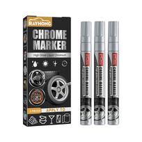 3PCS Car Wheel Chrome Paint DIY Repair Marker Auto Permanent Waterproof Repair Scratch Remover Paint Pen Creative Tire Marker