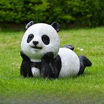 Lauko kiemo dekoracija Gyvūno modelis Dervos amatai Imitacinis panda Linksmi papuošalai Namų sodo atmosferos dekoracija
