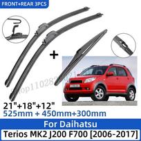 3 vnt. Daihatsu Terios MK2 J200 F700 2006-2017 Priekiniai Galiniai Valytuvų Šluotelės Priekinio Stiklo Langų Pjovimo Priemonės juoda