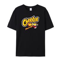 2025 Summer Cotton Crew Neck T-Shirt Cheetos Chitochester Cheetah Short Sleeve Loose and Versatile for Men and Women - Men's ... S įvairiaspalvis