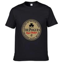 Vasarinis patogus vyriškas THE POGUES Airių baro roko grupės raštas Laisvalaikio apvalios iškirptės marškinėliai Konklavos ženklelis - Vyriškas vasarinis medvilninis ... S įvairiaspalvis