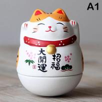 Japoniška Keraminė Laiminga Katė Gerkliukas Daruma Amatai Animaciniai Laimingos Katės Papuošalai Peizažas Namų Dekoras Sėkmės Katės Statulėlė A1