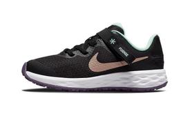 Nike REVOLUTION 6 Flyease Recyclable Material Low top Kids' Running Shoes Black Green Brown Children Aged 3 7 Years Old DD1114-005 28