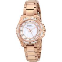 Bulova Women's Quartz Silver-White 98P141 auksas