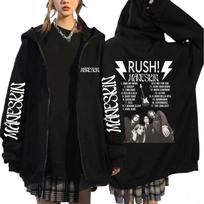 Italian Rock Band Maneskin Rush Poster Zipper Hoodie Men Women Sweatshirt Male Loose Fashion Streetwear Y2k Coats S