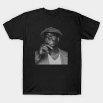 Men Black Print T-shirt Dave Chappelle No-Cut Transfer Paper Print Cotton Tshirt L juoda