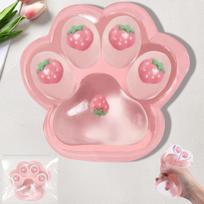 Dideli Taba Squishy letenėlės žaislai, Mielos katės letenėlės Squishy, Fufu Squishy Fidget žaislai vaikams ir suaugusiems, Super minkšti dideli braškių katės letenėlės spaudžiami žaislai S