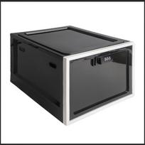 Large Capacity Lockable Storage Box Transparent Combination Lock Box  Dormitory Use juoda balta spalva