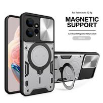 For Xiaomi Redmi Note 12 12S 4G Case Slide Camera Lens Protect Armor Phone Case For Redmi Note 12 Pro 12 Pro + Plus Back Cover Note 12 4G Global