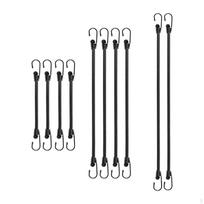 10 Pieces Bungee Cords with Hooks Ropes Wear Resistance Tie Down Straps for Camping Trucks
