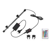 LED Aquarium Light High Brightness LED Beads Multiple Modes Underwater Fish Tank Light with Remote EU Plug 38cm /15.0in