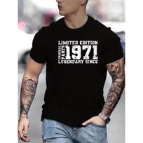 LIMITED 1971 EDITION  Letters Print Casual Crew Neck Short Sleeve Tops Men Women Quick-drying Comfy Casual Summer Kid T-Shirt S