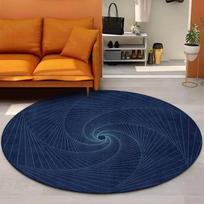 3D Apskritas Kūrybinis Kilimas Namų Stereo Vizija Miegamojo Grindų Kilimėlis Svetainės Kavos Staliukas Sofa Neslystantis Spalvų Galvos svaigimo Kilimėlis 80cmx80cm orange