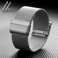 Quick Release Milanese Strap 10mm 12mm 14mm 16mm 17mm 18mm 19mm 20mm 21mm 22mm 24mm Universal 0.6 Mesh Stainless Steel Bracelet 12mm sidabras