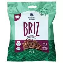 Vytintos terijakio ir mėlynių skonio kiaulienos juostelės BRIZ, 50g