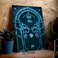 iš Durino Metalo Ženklas Švytėjimas arba Akmuo Žiedų Valdovas Gandalfas Tolkeino Aliuminis 20x30cm（7.8x11.8inch）