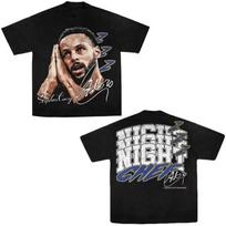 Stephen Curry  Night Night Chef  Vintage Basketball Oversized Women And Men Comfortable Fashion T-Shirt 4XL